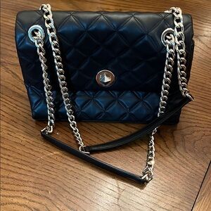 Kate Spade Black Quilted Shoulder Bag with Chain Strap‎